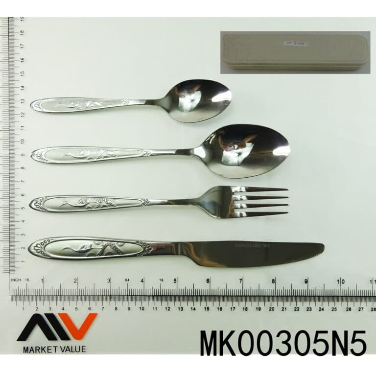 4Pcs S/S Cutlery Set In Plastic Box（Camping Set)