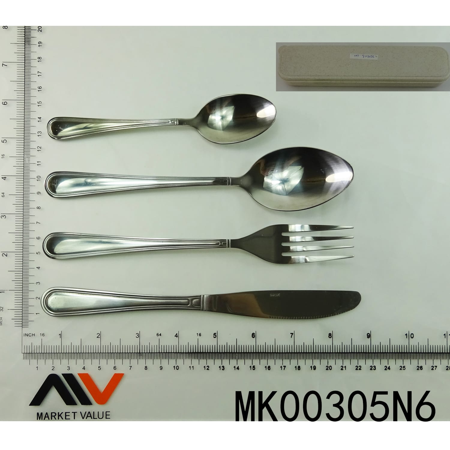MK00305N6 4Pcs S/S Cutlery Set In Plastic Box(Camping Set)