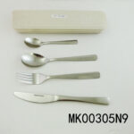4Pcs S/S Camping Cutlery Set In Plastic Box
