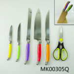 Sets Of 6Pcs Knife Set With Pine Block