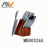13Pcs Kitchen Knife Set With Wood Cutter Holder