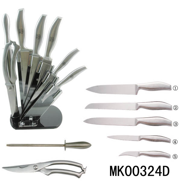 MK00324D 8Pcs Kitchen Knife Acryl Stand