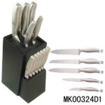 11Pcs Kitchen Knife With Arbitrary Wooden Stand In Colour Box