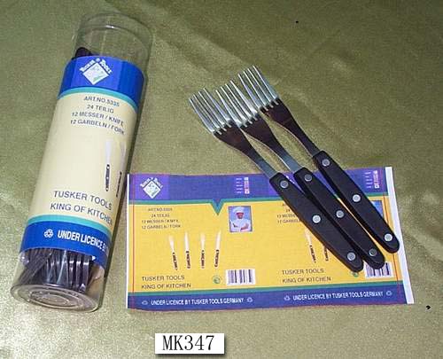 MK00347 12Pcs Pp Handle Forks In Pvc Box