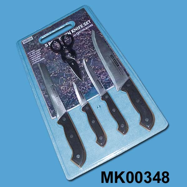 4Pcs Knife & Scissors & Cutting Board
