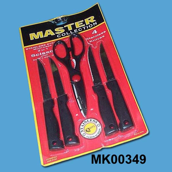 4Pcs Steak Knife & 9120 Scissors B/C
