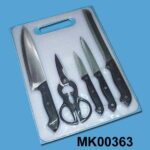 6Pcs Knife & Scissors & Cutting Board D/B