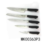 Sets Of 5Pcs S/S Knife Water Wave Blade W/Plastic Handle