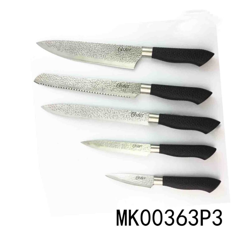 Sets Of 5Pcs S/S Knife Water Wave Blade W/Plastic Handle