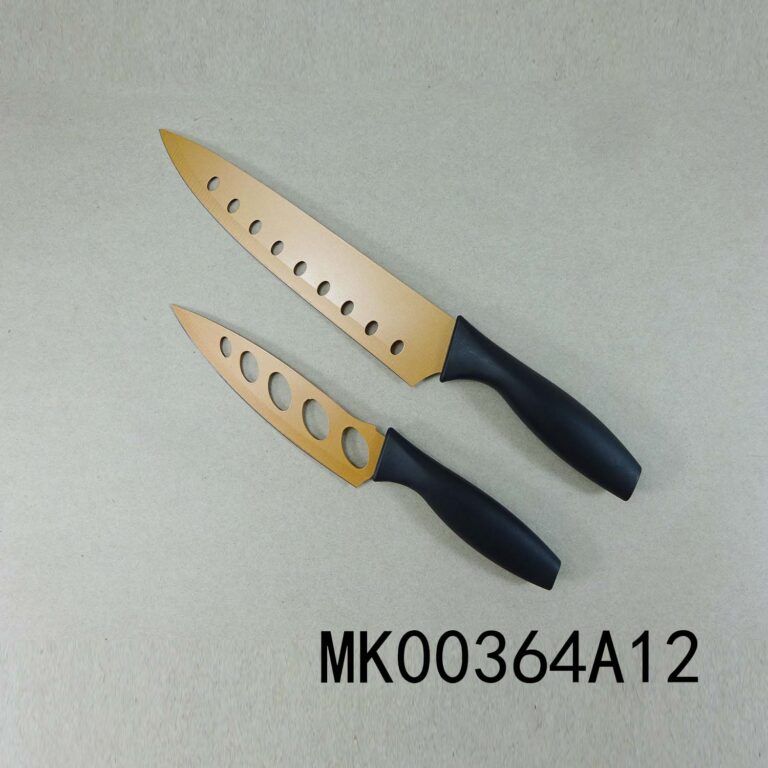 2 Piece Non-Stick Copper Chef Knife With Tpr Handle