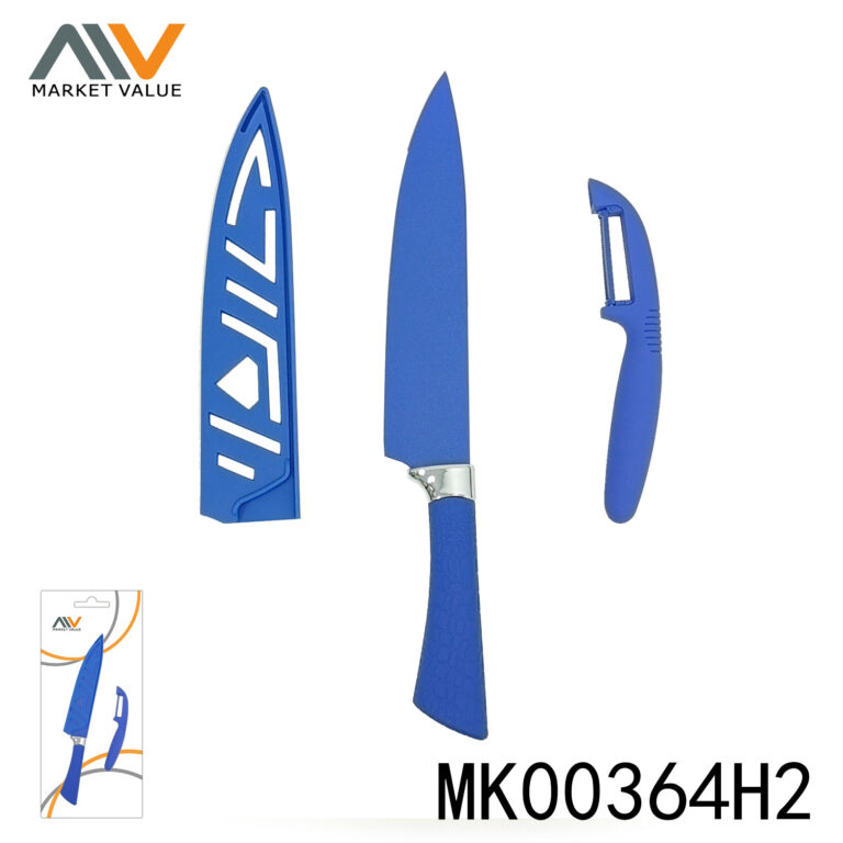 Chef Knife W/Cover + Peeler With Nonstick Coating