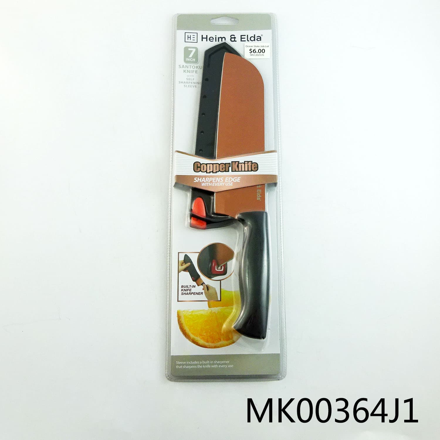 MK00364J1 7"Cooper Santoku Knife With Self Sharpener Cover