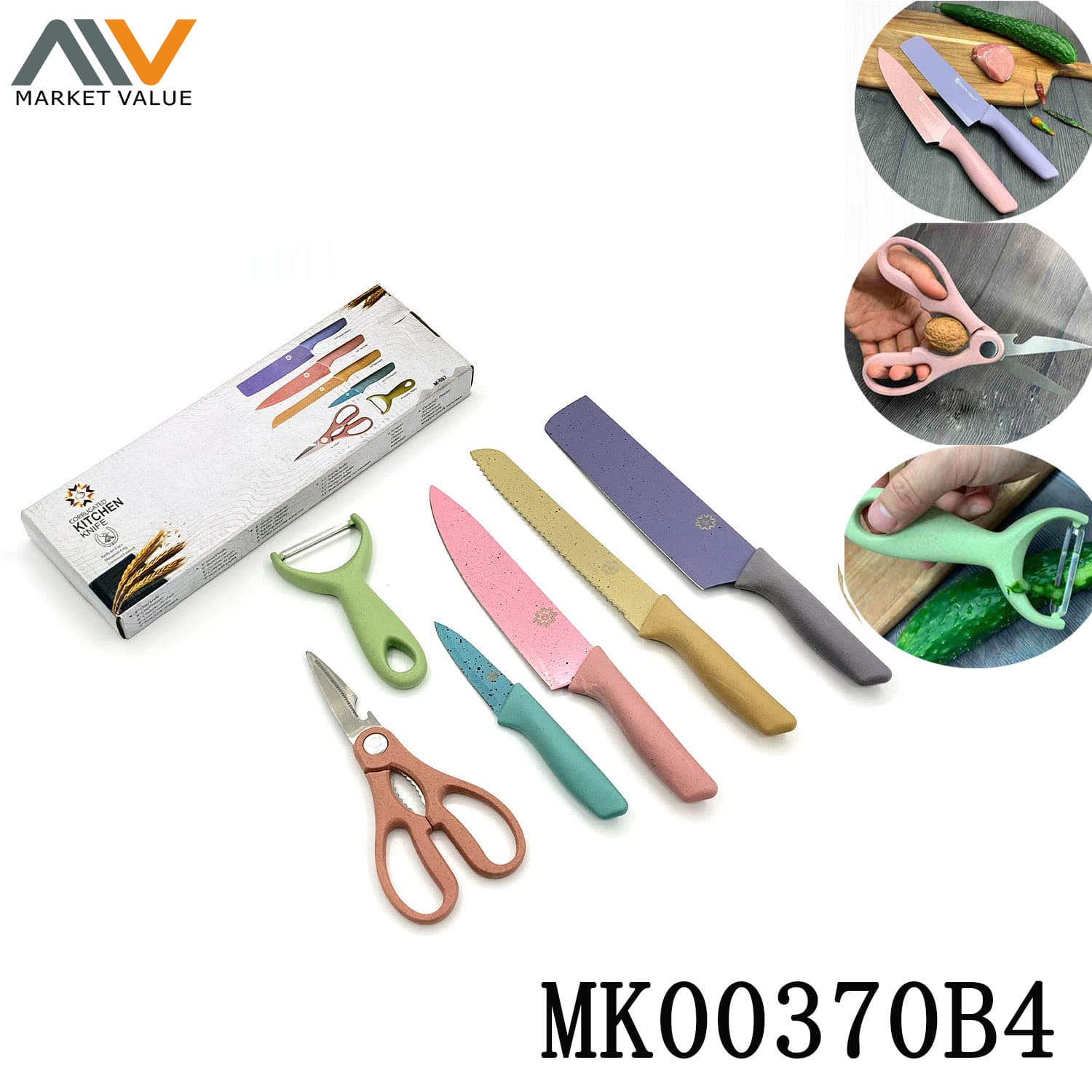 MK00370B4 6Piece Wheat Straw Cover Knife