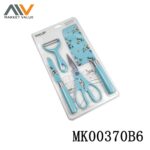 4 Pieces Printed Knife With Pp Handle