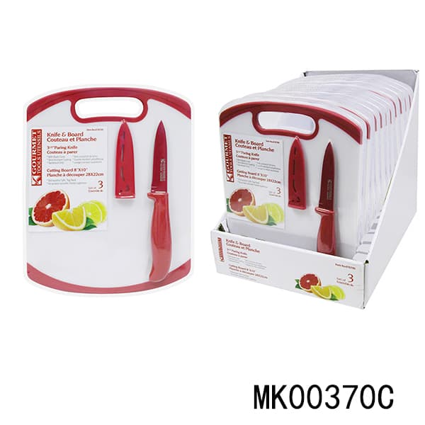 MK00370C 3.5"Non-Stick Coarting Fruit Knife With Cutter Board