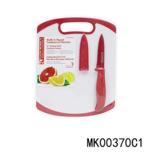 3.5"Non-Stick Coarting Fruit Knife With Cutter Board