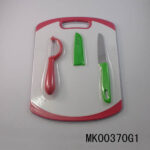 Plastic Cutting Board+4' Utility Knife+Peeler