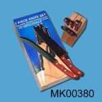 7Pcs Knife Set W/Wooden Block In Colour Box