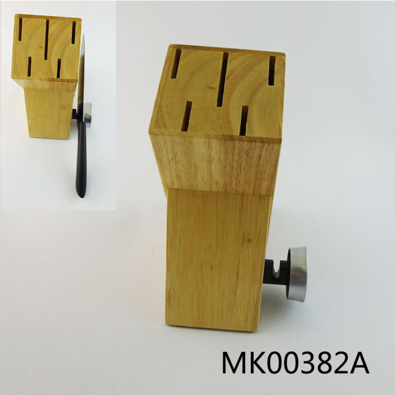 Knife Block With Sharpener In Colour Box