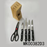 5Pcs Knife Set With Pine Block