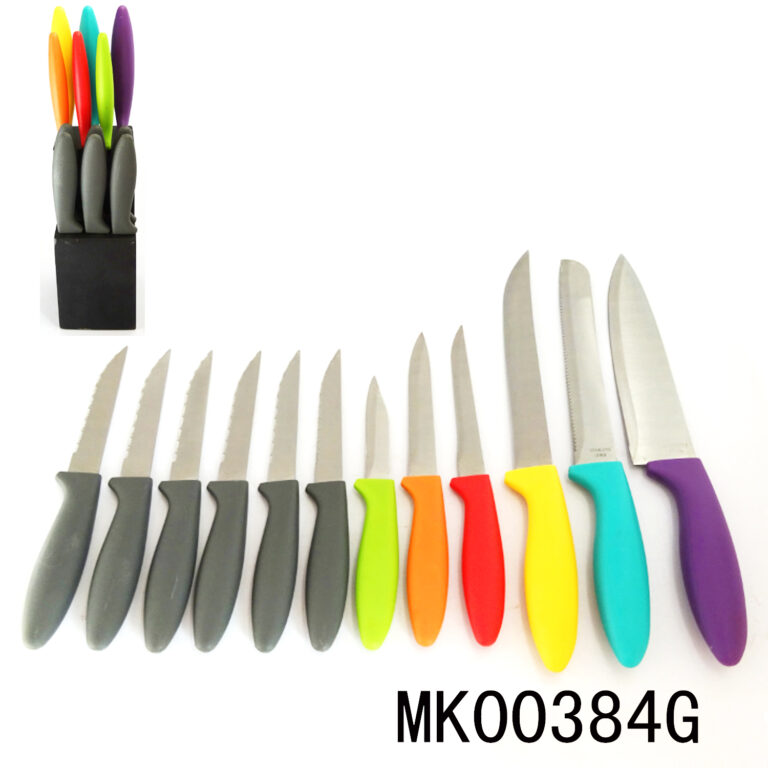 Sets Of 13Pcs S/S Knives Pp Handle With Holder