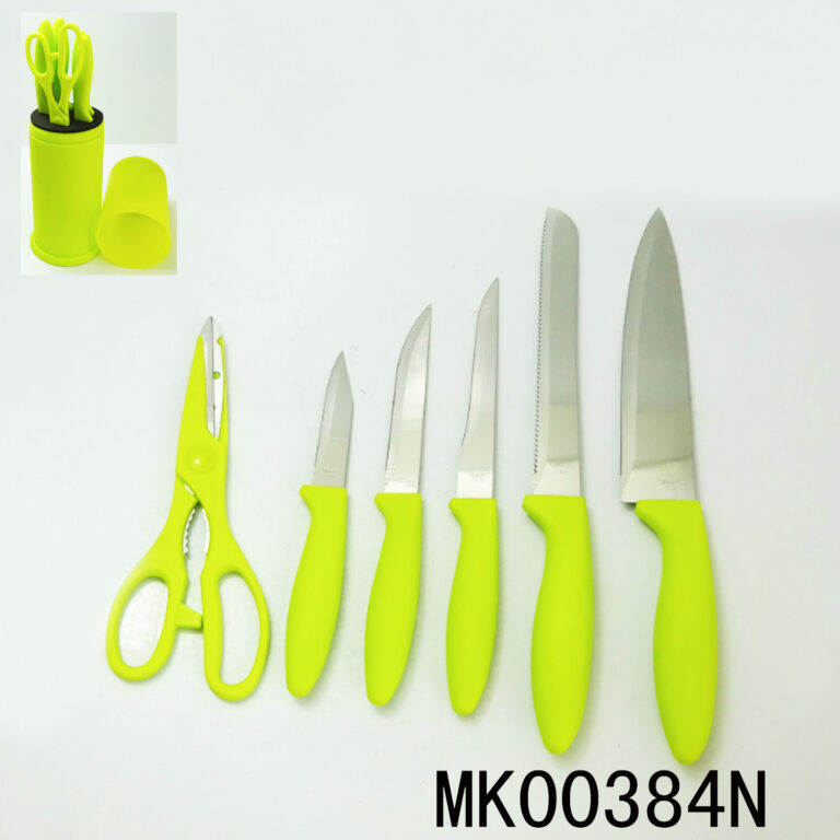 S/S 7Pcs Cutlery Knife Set W/Pp Handle In Color Box