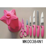 S/S 7Pcs Cutlery Knife Set W/Pp Handle In Color Box