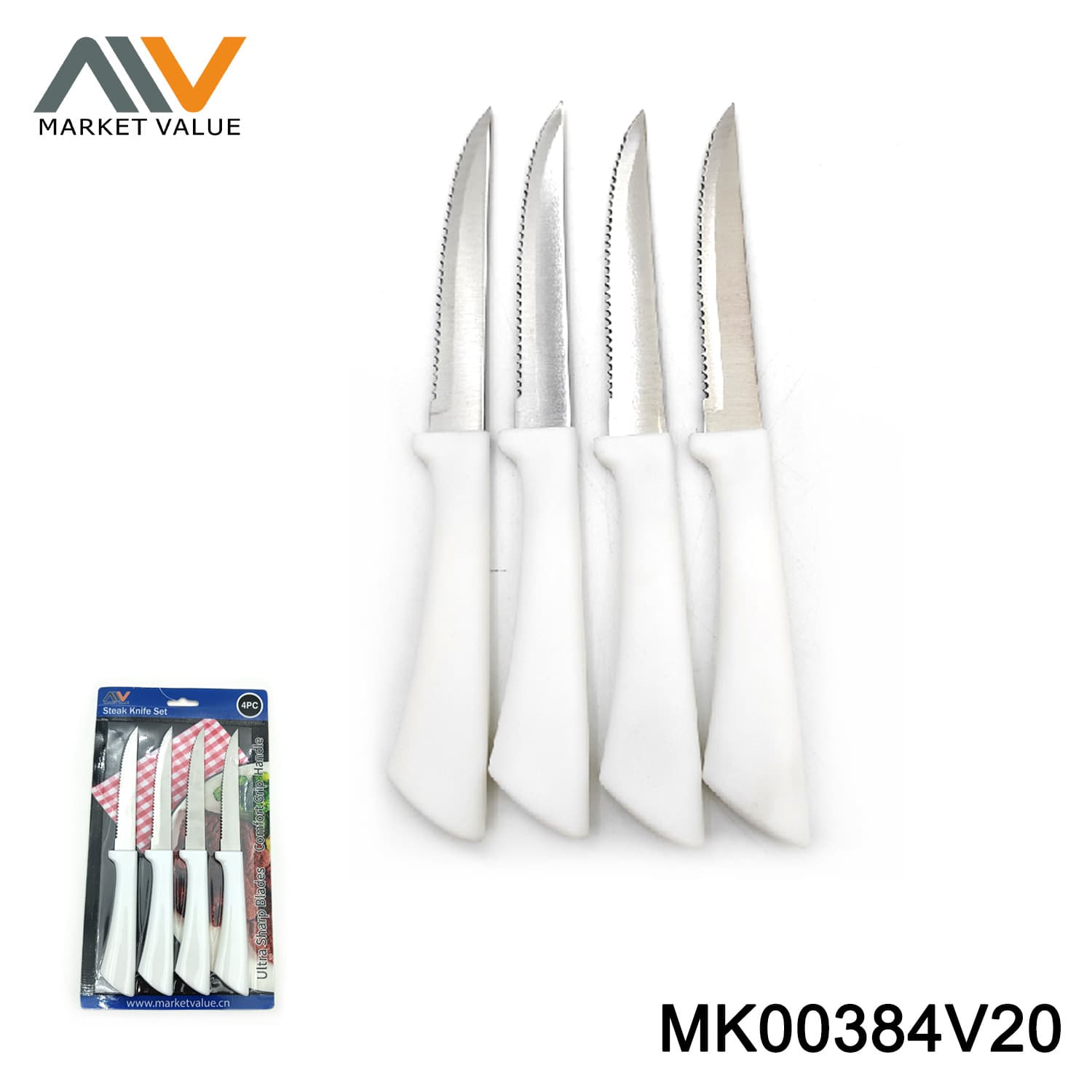 MK00384V20 4Pcs Ss Steak Knife With Pp Handle Bc