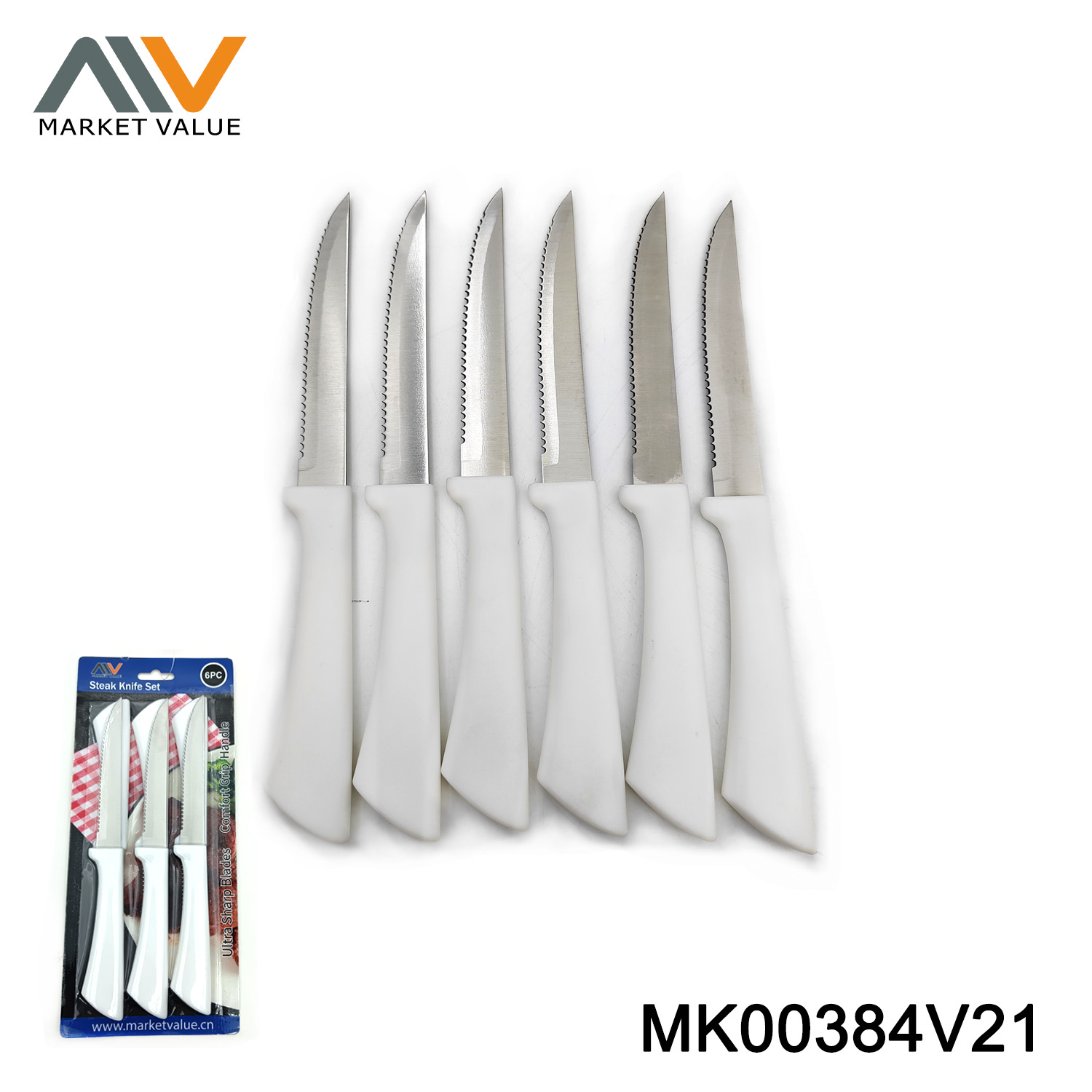 MK00384V21 6Pcs Ss Steak Knife With Pp Handle Bc