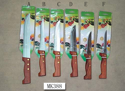 MK00388 Knife Wooden Handle Pvc + Card