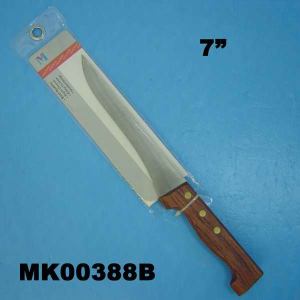MK00388B 7" Bone Knife W/ Wooden Handle T/C