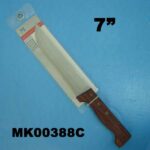 7" Meat Knife W/Wooden Handle In Pvc Hang Bag