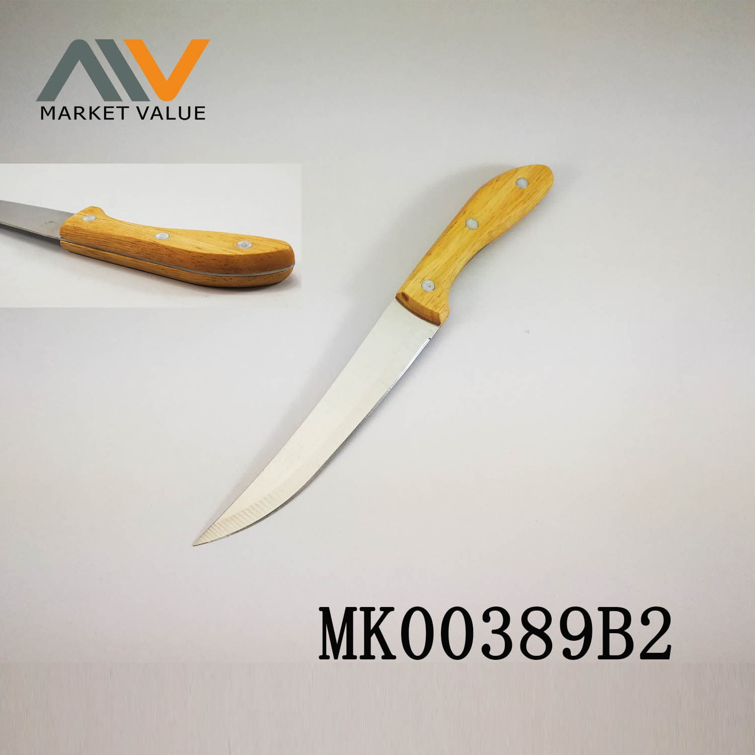 MK00389B2 6 "Universal Knife With Rubber Wooden Handle B/C
