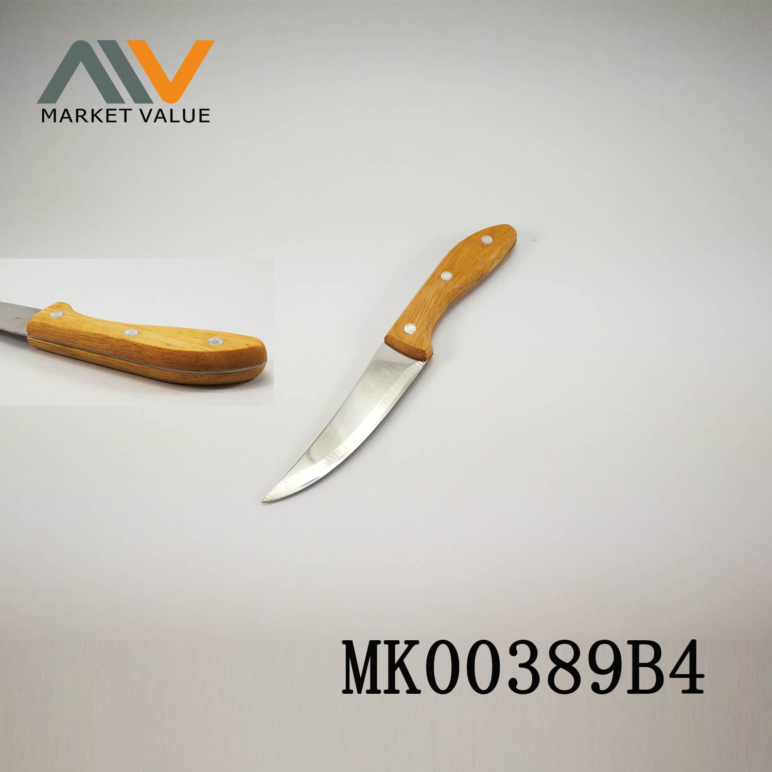 MK00389B4 4.5 "Universal Knife With Rubber Wooden Handle
