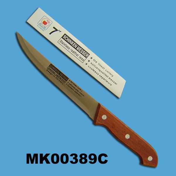 MK00389C 7 In Meat Knife With Wooden Handle