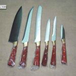 6Pcs Knife Set Wooden Handle