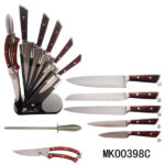 5Pcs Color Wooden Handle  Knife Set With Acryl Stand In Box