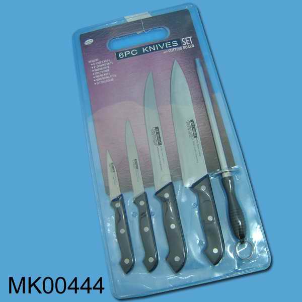 MK00444 6Pc.Knife Set On Blister