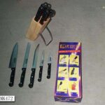 6Pcs Knife Set W/Wooden Block