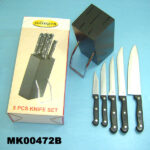 6Pcs Knife Set W/Wooden Block
