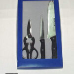 2Pcs Chef & Utiliti Knife & Scissors In Box