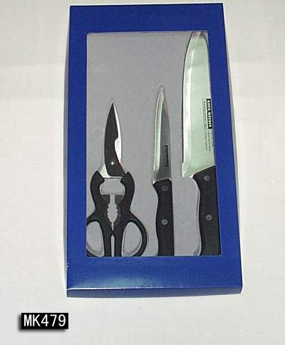 2Pcs Chef & Utiliti Knife & Scissors In Box