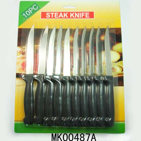 MK00487A 10Pcs S/S Steak Knife Set B/C