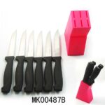 Set Of 6 S.S Steak Knife With Plastic Stander