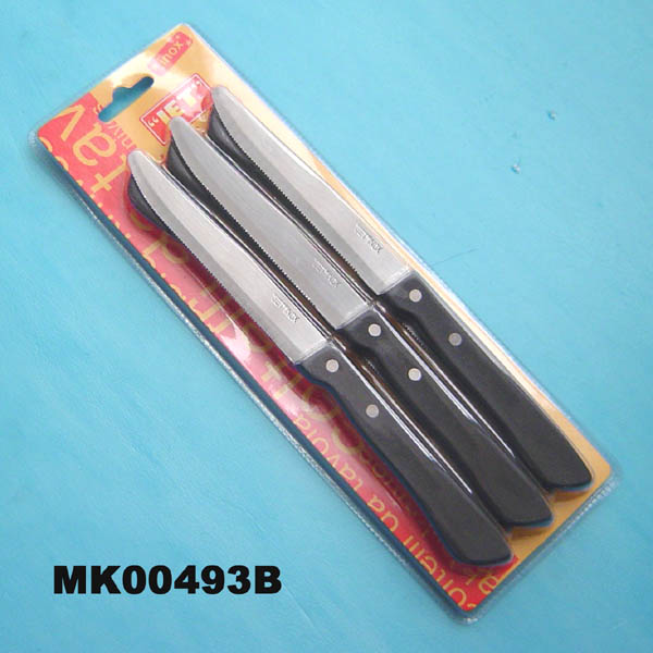 MK00493B 6Pcs S.S. Steak Knife D/B