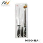 3Pcs Knife & Fork &Sharpener Set
