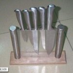 5Pcs Hollow Handle Knife + Block