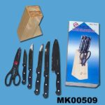 7Pcs Wooden Knife Set In Colour Box