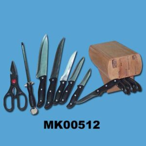 12Pcs Wooden Block Knife Set