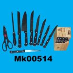 15Pcs Wooden Block Knife Set